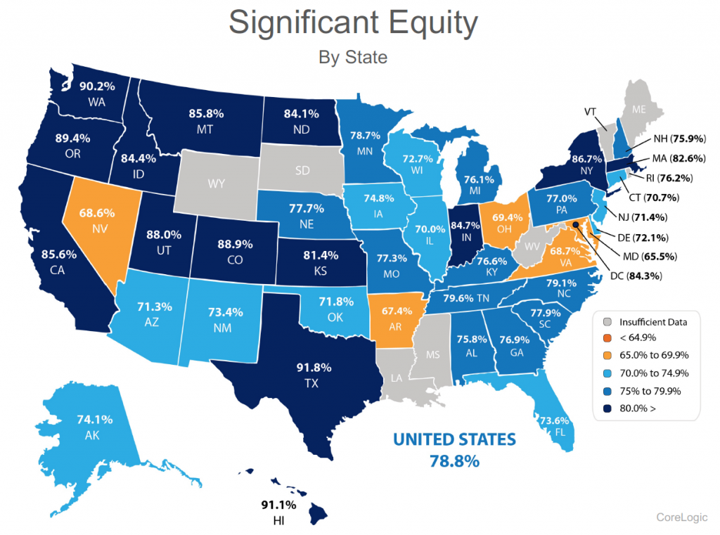 real estate bubble equity by state
